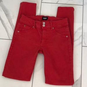 Hudson Jeans Red Skinny Denim